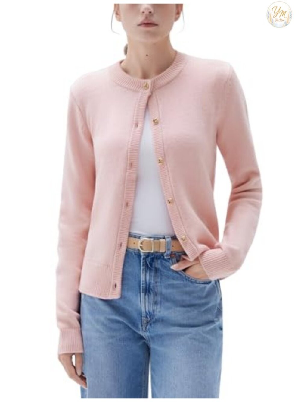 Cashmere Chunky Cardigan Sweater Button Up Knit